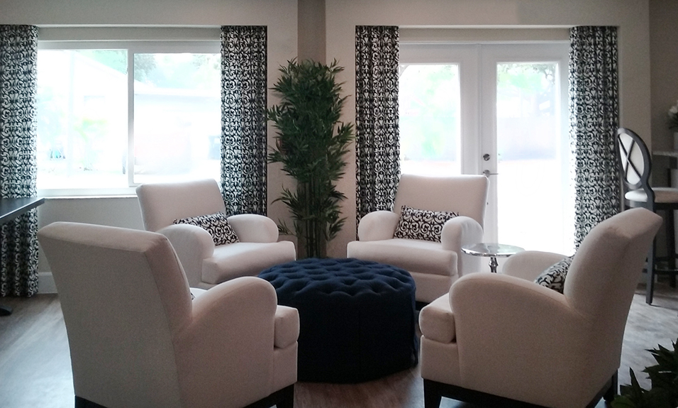 Club Chair area of The Pearl Room